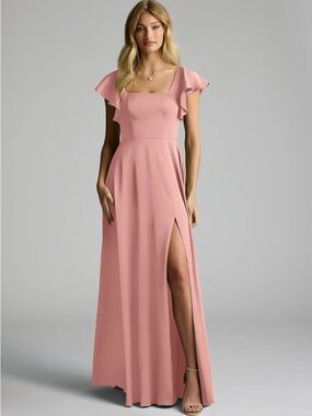 NWT Azazie Bondi Satin Stretch - Rosette